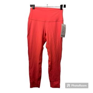 NWT Lululemon coral Align HR 25”